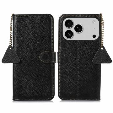 iPhone 17 Pro Max/18 Pro MaxWallet Leather Case with RFID - Black