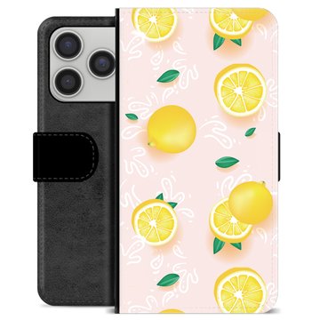 iPhone 17 Pro/18 Pro Premium Wallet Case - Lemon Pattern