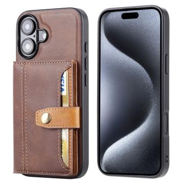 iPhone 17 Retro Style Case with Wallet - Brown