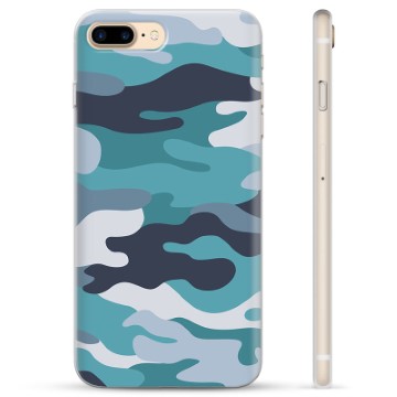iPhone 7 Plus / iPhone 8 Plus TPU Case - Blue Camouflage