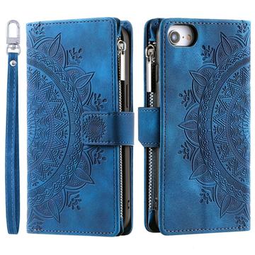 iPhone 16e/17e Mandala Series Wallet Case - Blue