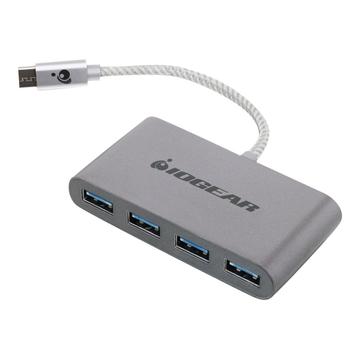 IOGEAR USB-C to 4-port USB-A Hub - Grey