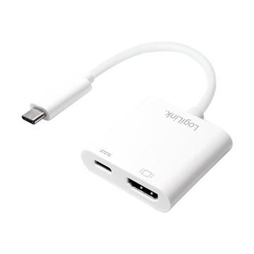 LogiLink UA0258 USB-C to HDMI Multi-Port Video Adapter - White