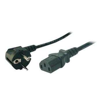 LogiLink Power Cable - Power IEC 60320 C13 -> Power CEE 7/7 male - 1.8m - Black