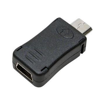 LogiLink AU0010 Mini USB female to Micro USB male Adapter - Black