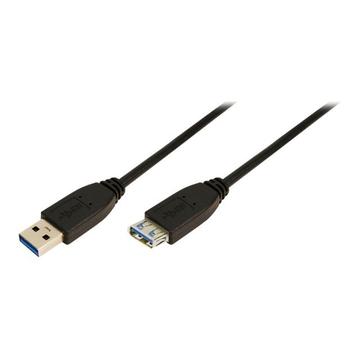 LogiLink CU0041 USB 3.0 male to USB female Extension Cable - 1m - Black
