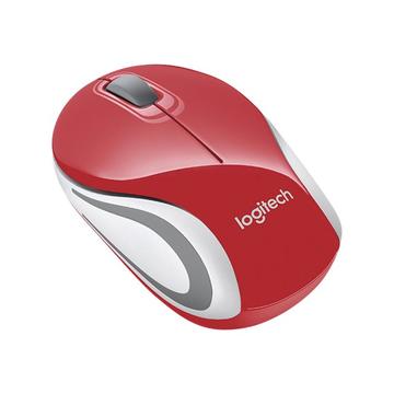 Logitech M187 Ultra Portable Wireless Mouse - Red / White