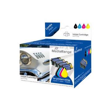MediaRange Ink Cartridge Combo Pack - 2 x Black / Yellow / Cyan / Magenta