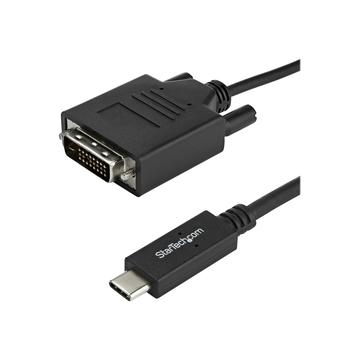 StarTech.com 3.3 ft. USB-C to DVI Cable - 1920 x 1200 - 1m - Black