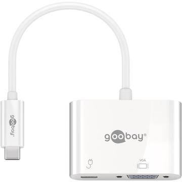 Goobay USB-C to VGA / USB-C PD - White