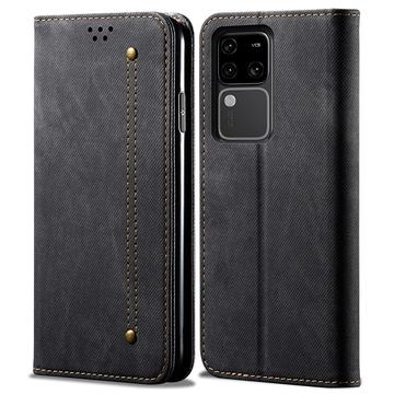 vivo S18 Pro Retro Series Wallet Case with Card Slot - Black