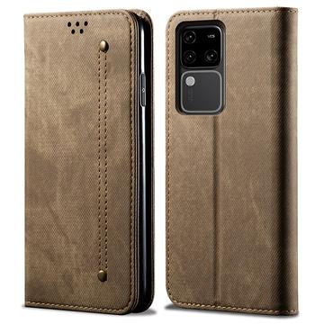 vivo S18 Pro Retro Series Wallet Case with Card Slot - Coffee