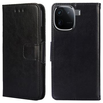 vivo iQOO 12 Pro Wallet Case with Magnetic Closure - Black