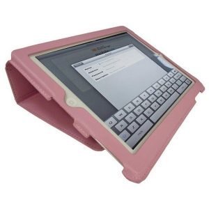 iGadgitz Portfolio Slimline Leather iPad 2 Case - Pink