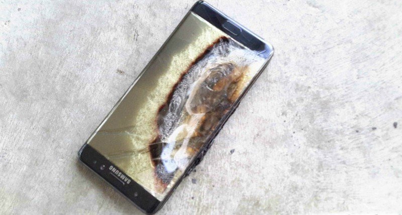 A destroyed Galaxy Note7