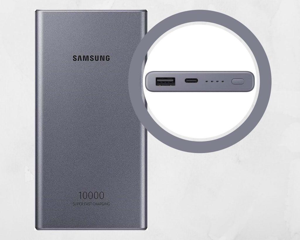 Power bank of 10000mAh from Samsung