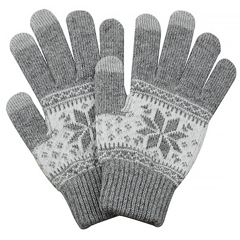 Touch gloves in grey