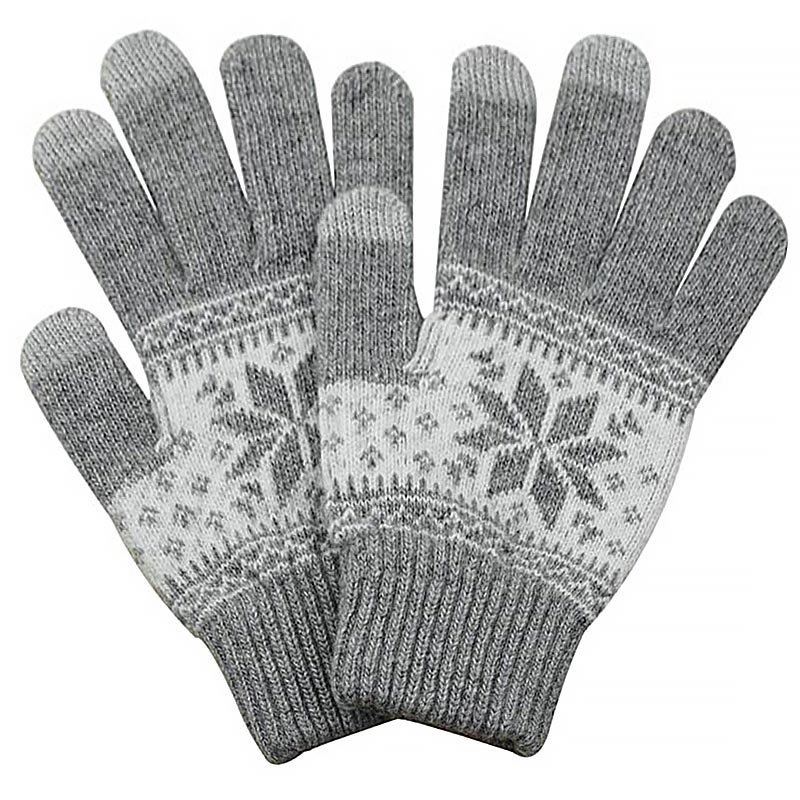 Grey touch screen gloves Touch gloves in grey