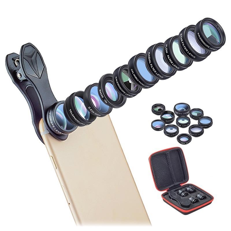 Apexel clip-on camera lens kit Apexel universal camera lens kit