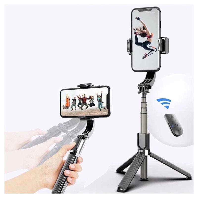 Selfie stick with tripod