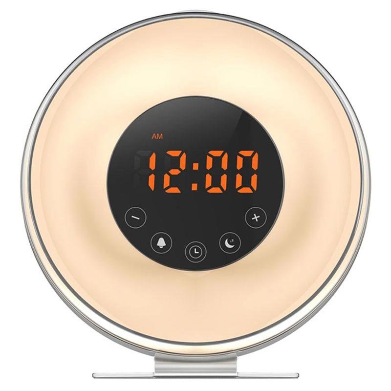 Digital alarm clock with LED light