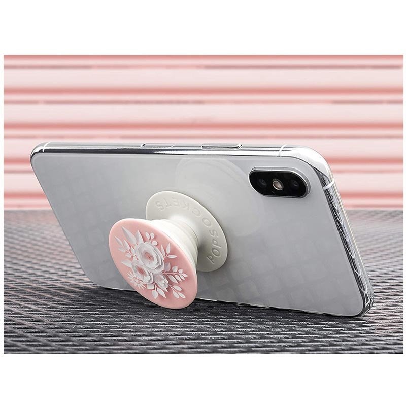 Pink popsocket with flowers