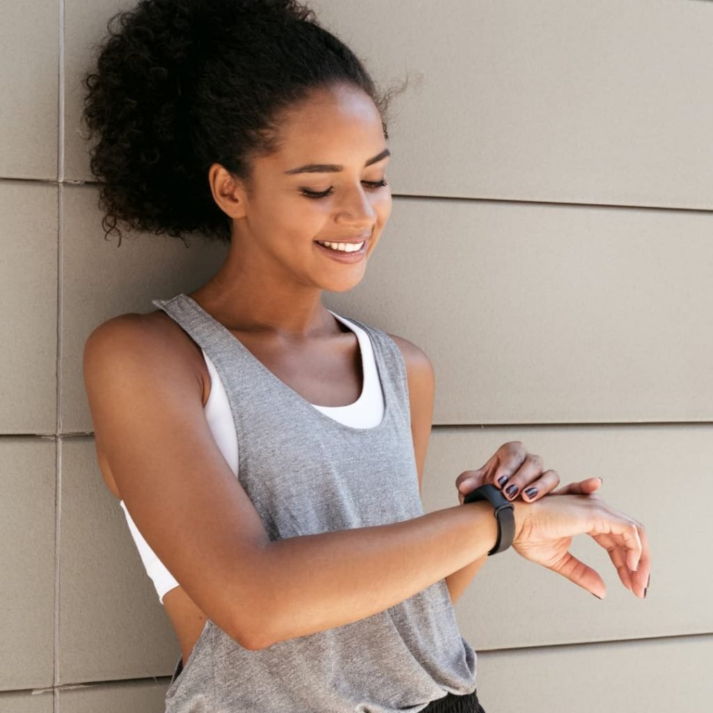 A Girl with an Activity Tracker