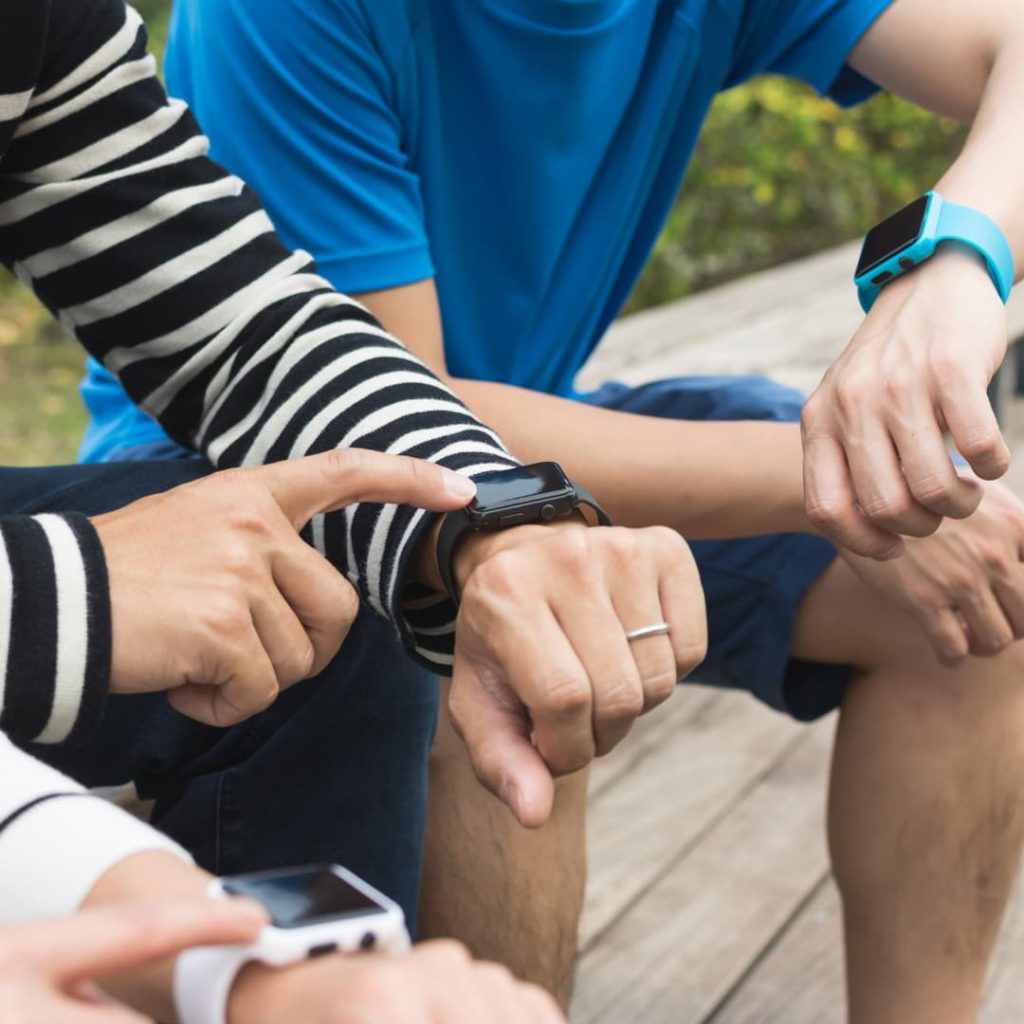 Men with Smart Watches