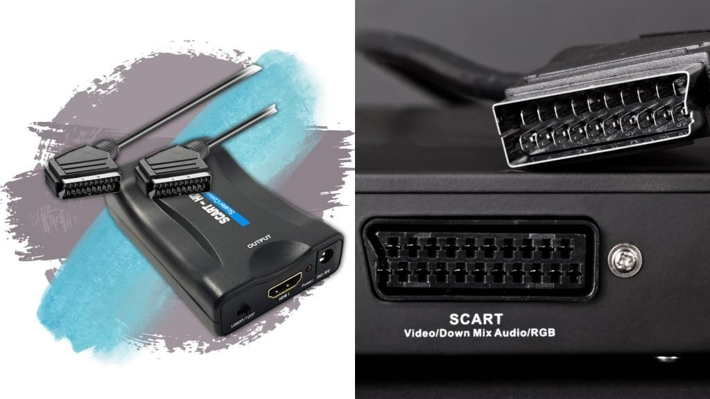 Scart To Hdmi Converter High Definition Audio Video Compatible Adapter  Connector