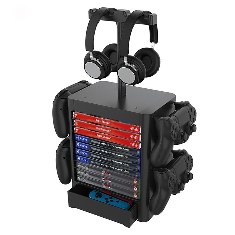 Organizer for Game accessories with headphones stand
