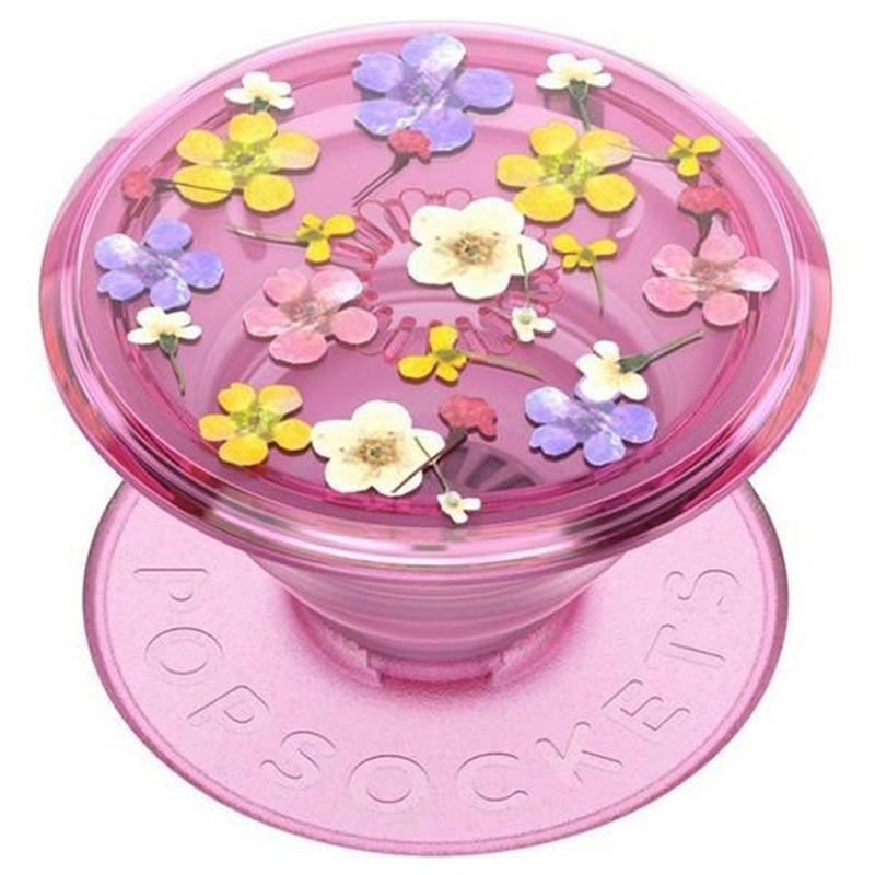 Pink popsocket with flowers