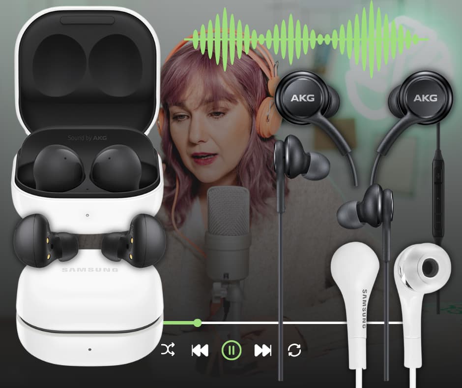 Samsung earphones, earbuds and other audio accessories