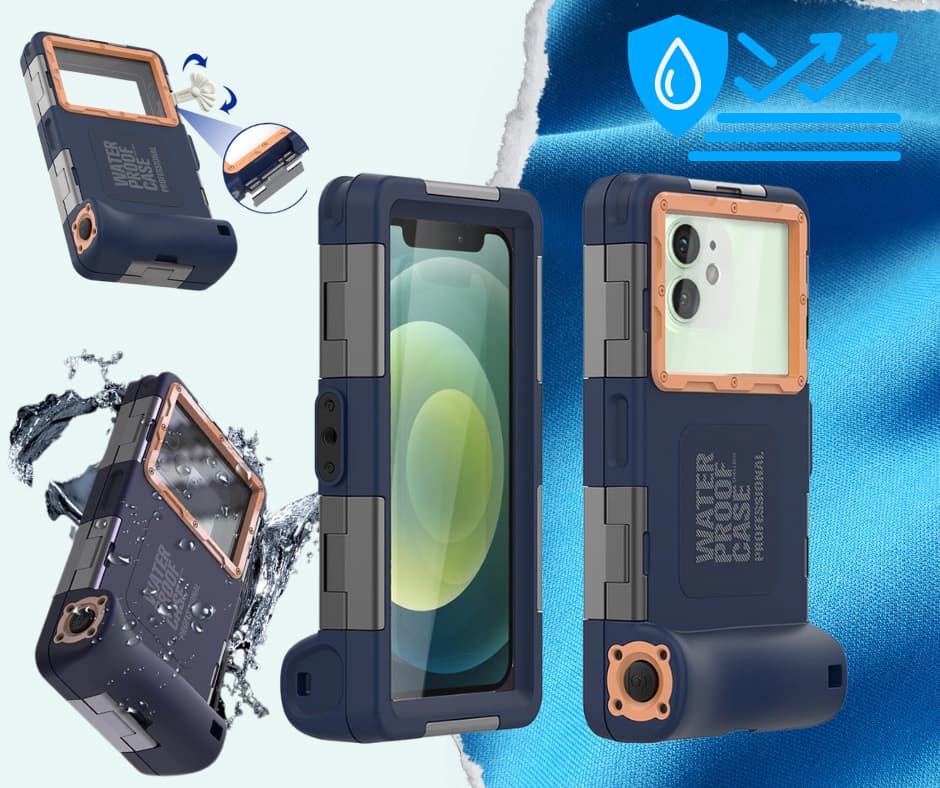 Get a waterproof case for your mobile phone and use it while swimming or diving