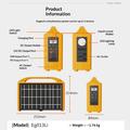 Eg013Li 100W 76.8Wh Portable Power Station with Foldable Solar Panel - Yellow