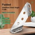 10 Pcs. Stainless Steel Triangle Brackets with 40 Screws for Furniture - Silver