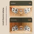 10 Pcs. Stainless Steel Triangle Brackets with 40 Screws for Furniture - Silver
