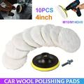 10-in-1 Wool Polishing Pad Set for Car and Boat - 4"
