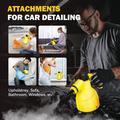 1000W Handheld Chemical-Free Steam Cleaner for Home, Kitchen, Car - Yellow
