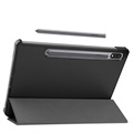 Tri-Fold Series Samsung Galaxy Tab S7/S8 Folio Case - Black