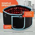 105 LEDs Red Light Therapy Belt with 5 Intensity Modes - 660nm/850nm - Black / Blue