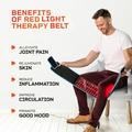 105 LEDs Red Light Therapy Belt with 5 Intensity Modes - 660nm/850nm - Black / Blue