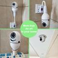 1080P WiFi PTZ Security Camera with E27 Light Bulb Socket and Night Vision - White