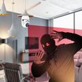 1080P WiFi PTZ Security Camera with E27 Light Bulb Socket and Night Vision - White