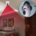 1080P WiFi PTZ Security Camera with E27 Light Bulb Socket and Night Vision - White
