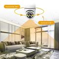 1080P WiFi PTZ Security Camera with E27 Light Bulb Socket and Night Vision - White