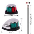 12-LED Marine Navigation Light for Boat, Yacht and Sailboat - IP67 - Red / Green