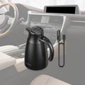 12V/24V Car Electric Kettle with Smart Temperature Control - 1200ml - Black
