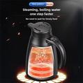 12V/24V Car Electric Kettle with Smart Temperature Control - 1200ml - Black