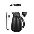 12V/24V Car Electric Kettle with Smart Temperature Control - 1200ml - Black