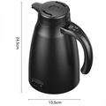 12V/24V Car Electric Kettle with Smart Temperature Control - 1200ml - Black